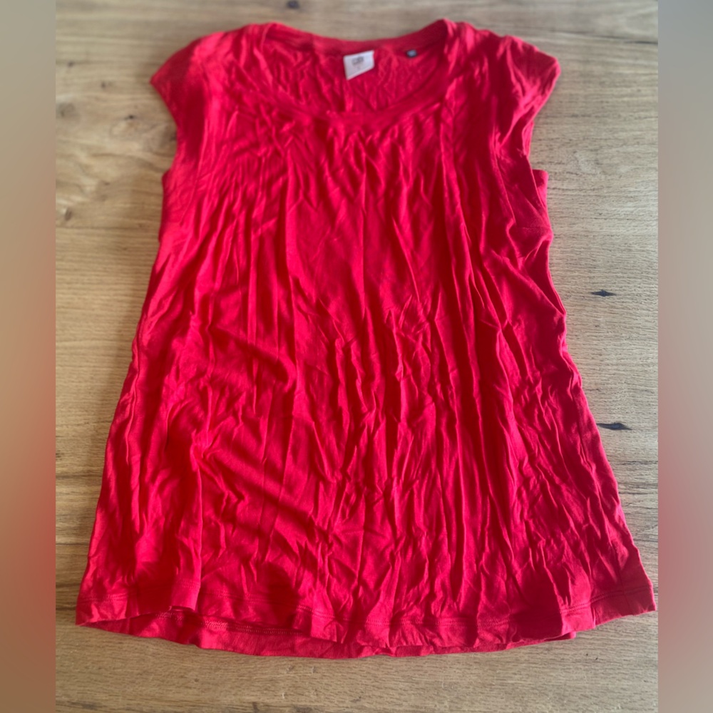 CAbi Bold Red Sleeveless Tee Shirt Women’s‎ Small Preloved